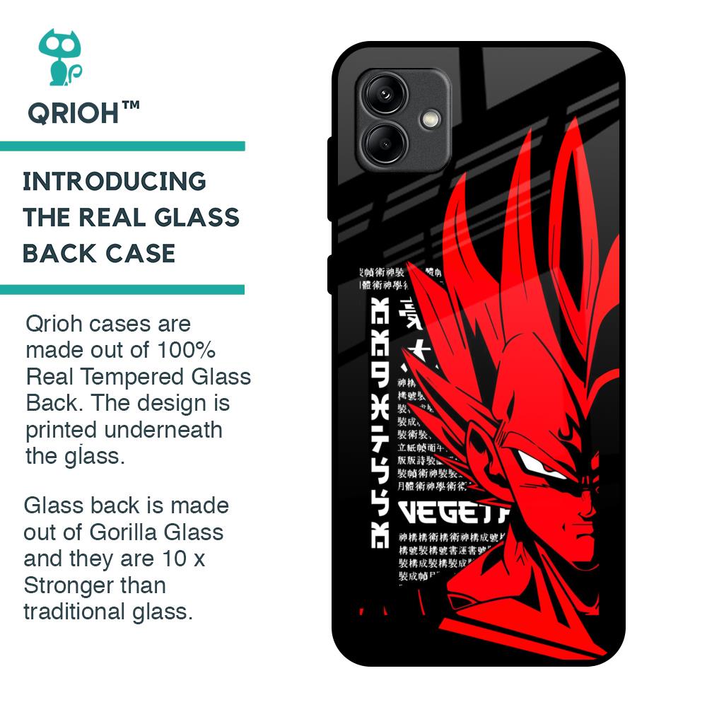 Red Vegeta Glass Case for Samsung Galaxy A04