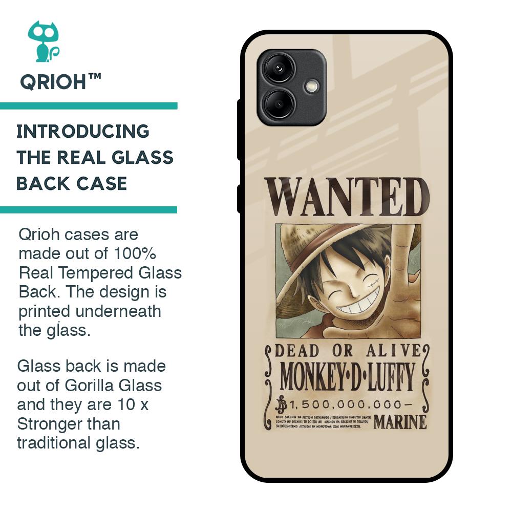 Luffy Wanted Glass Case for Samsung Galaxy A04