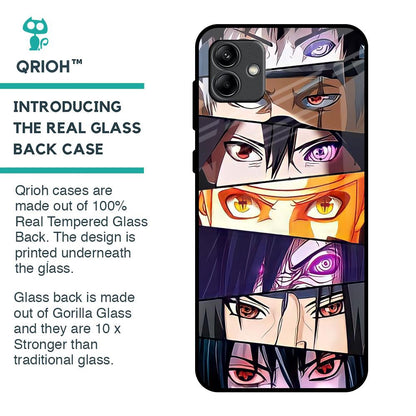 Anime Eyes Glass Case for Samsung Galaxy A04