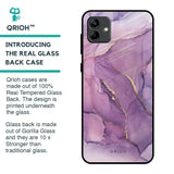 Purple Gold Marble Glass Case for Samsung Galaxy A04