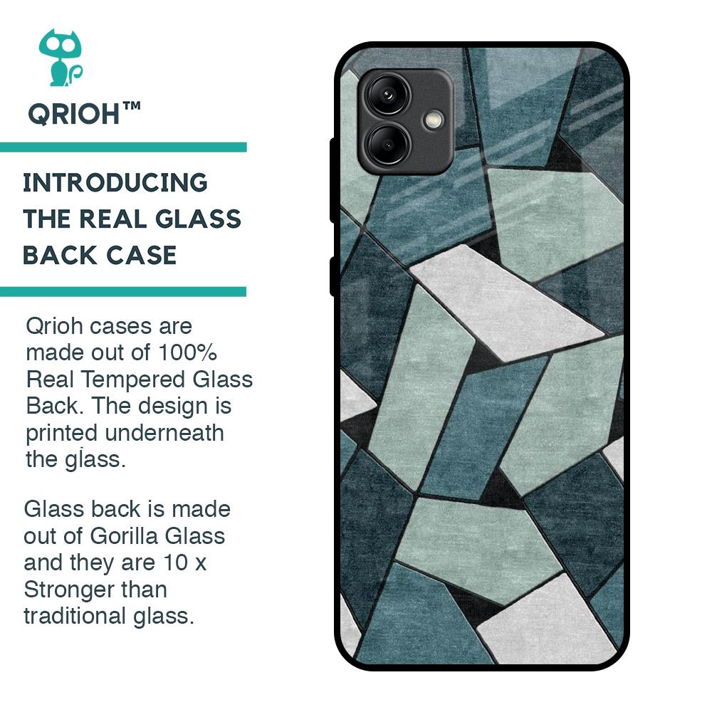 Abstact Tiles Glass Case for Samsung Galaxy A04