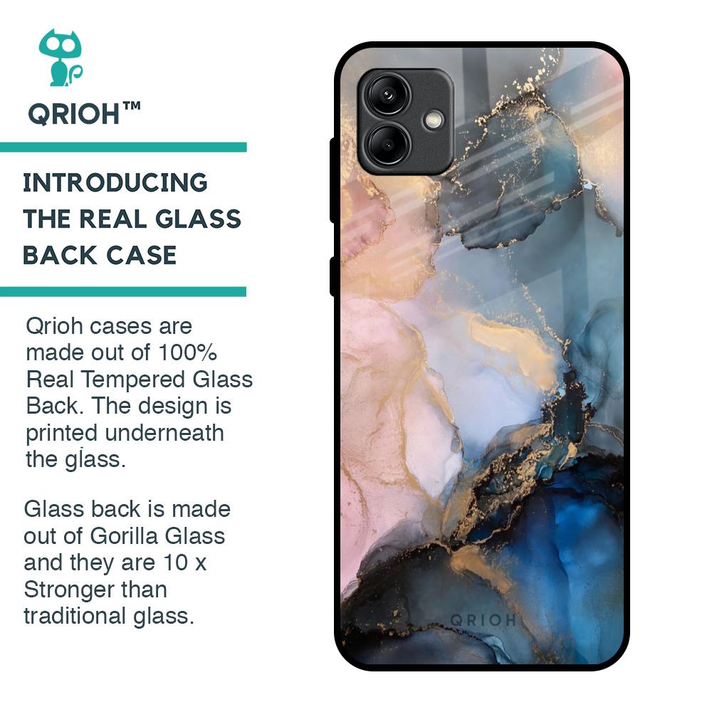 Marble Ink Abstract Glass Case for Samsung Galaxy A04