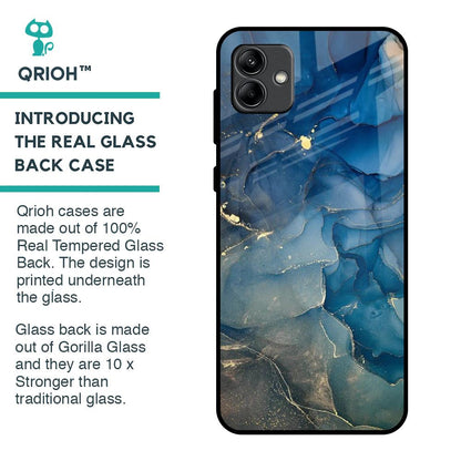 Blue Cool Marble Glass Case for Samsung Galaxy A04