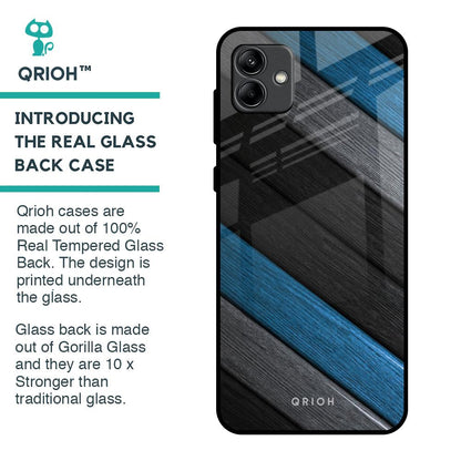 Multicolor Wooden Effect Glass Case for Samsung Galaxy A04