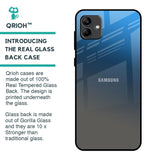 Blue Grey Ombre Glass Case for Samsung Galaxy A04