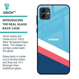 Pink & White Stripes Glass Case For Samsung Galaxy A04