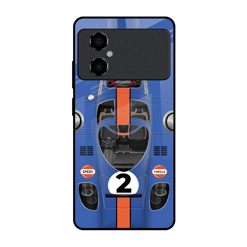 Car Adiction Poco M4 5G Glass Back Cover Online