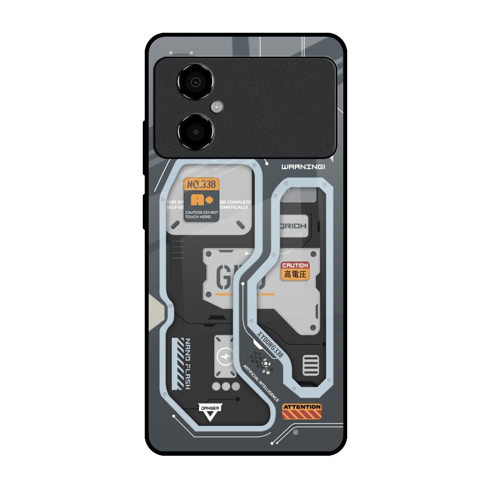 Retro Futuristic Poco M4 5G Glass Back Cover Online
