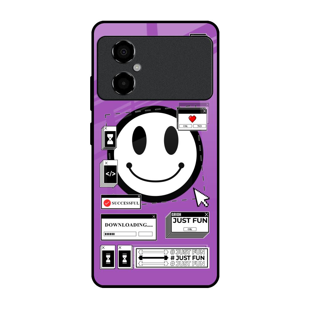 Code with Smile Poco M4 5G Glass Back Cover Online