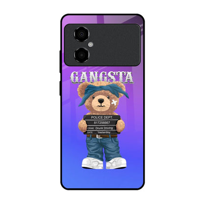 Gangsta Bear Poco M4 5G Glass Back Cover Online