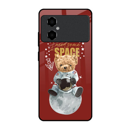Astronaut Bear Poco M4 5G Glass Back Cover Online