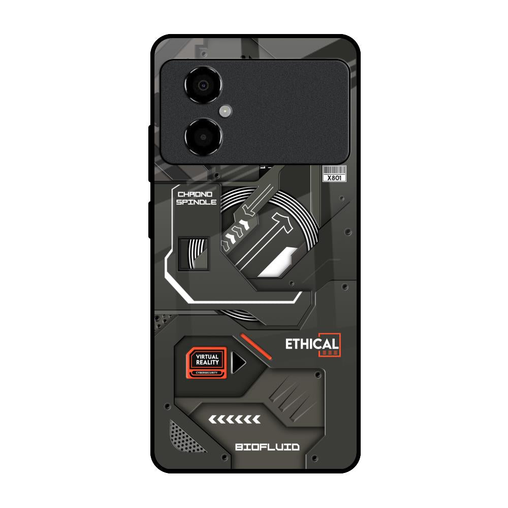 Tech Aesthetics Poco M4 5G Glass Back Cover Online