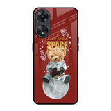 Astronaut Bear Oppo A78 5G Glass Back Cover Online