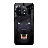 Angry Black Leopard OnePlus 11 5G Glass Back Cover Online