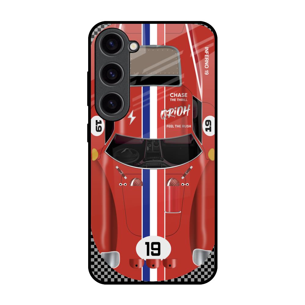 Racing Vintage Samsung Galaxy S23 5G Glass Back Cover Online