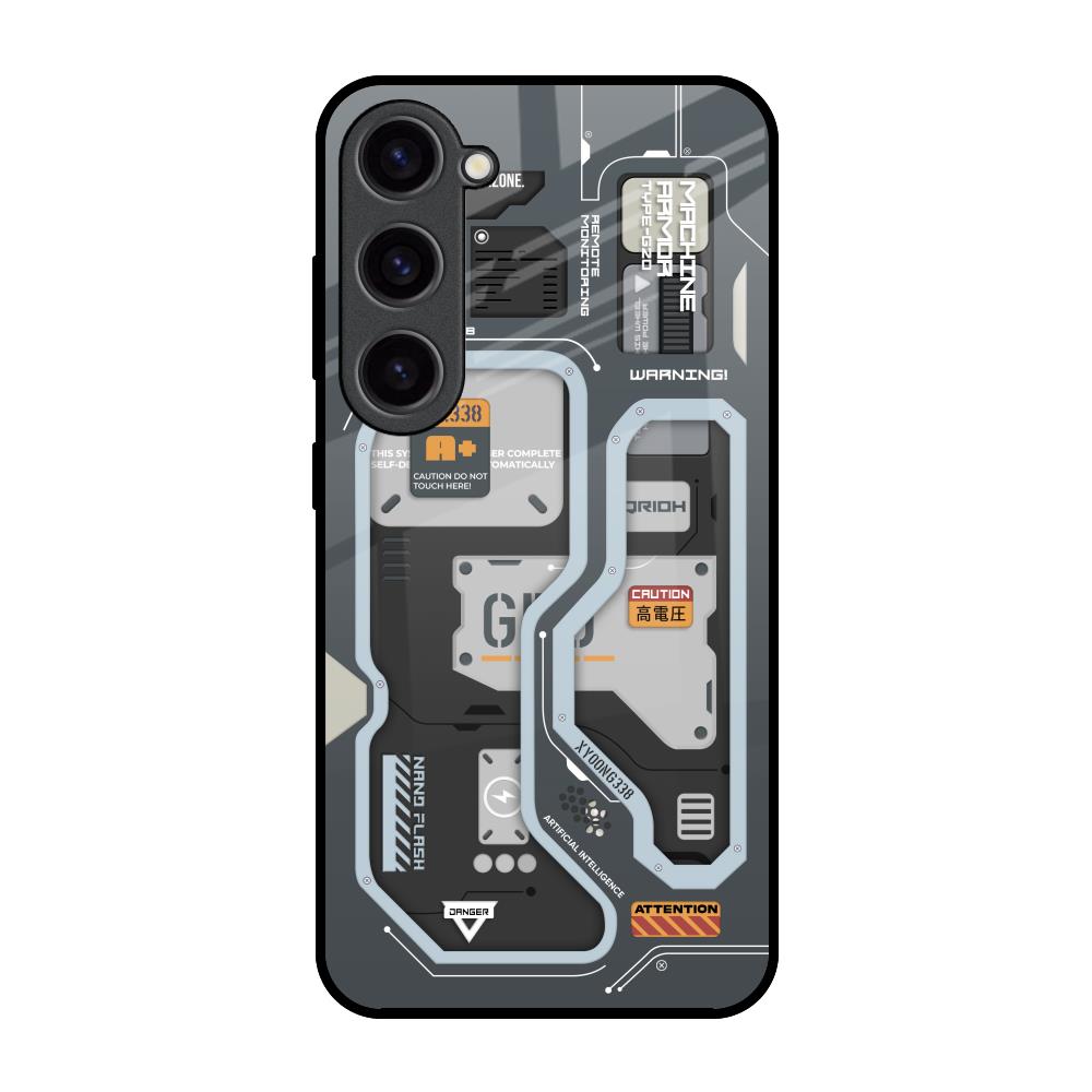 Retro Futuristic Samsung Galaxy S23 5G Glass Back Cover Online