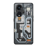 Retro Futuristic Oppo Reno8T 5G Glass Back Cover Online