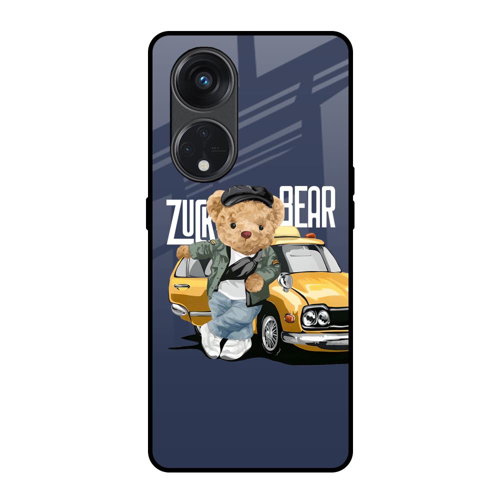 Adventurous Bear Oppo Reno8T 5G Glass Back Cover Online
