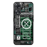 Green Camo Circuit Oppo A58 5G Glass Back Cover Online