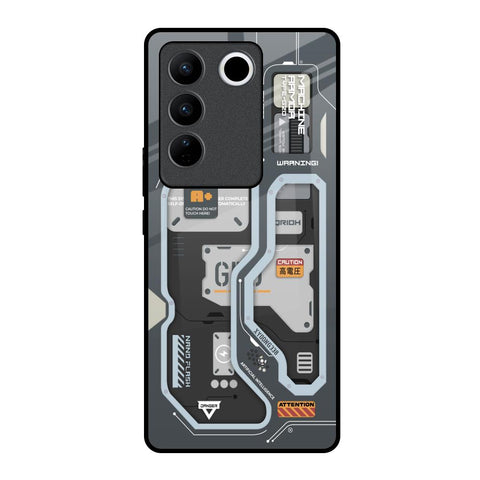 Retro Futuristic Vivo V27 Pro 5G Glass Back Cover Online