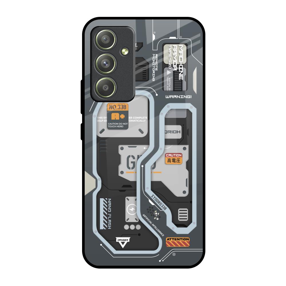 Retro Futuristic Samsung Galaxy A54 5G Glass Back Cover Online