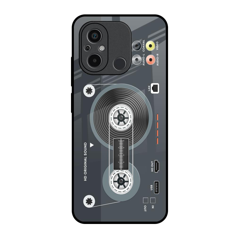 Retro Recorder Redmi 12C Glass Back Cover Online