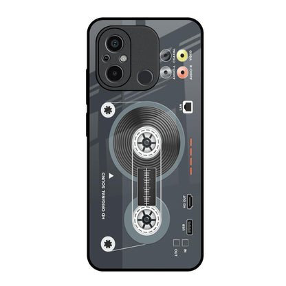 Retro Recorder Redmi 12C Glass Back Cover Online