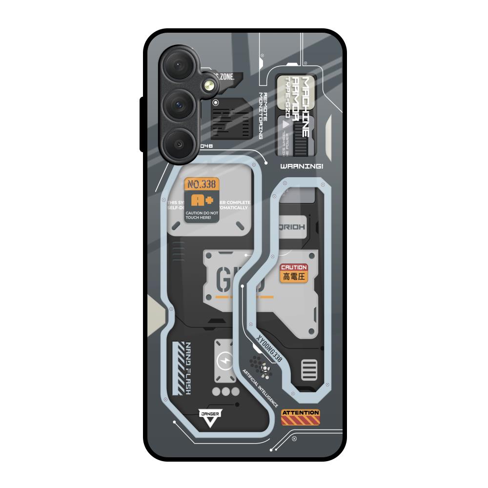 Retro Futuristic Samsung Galaxy M54 5G Glass Back Cover Online