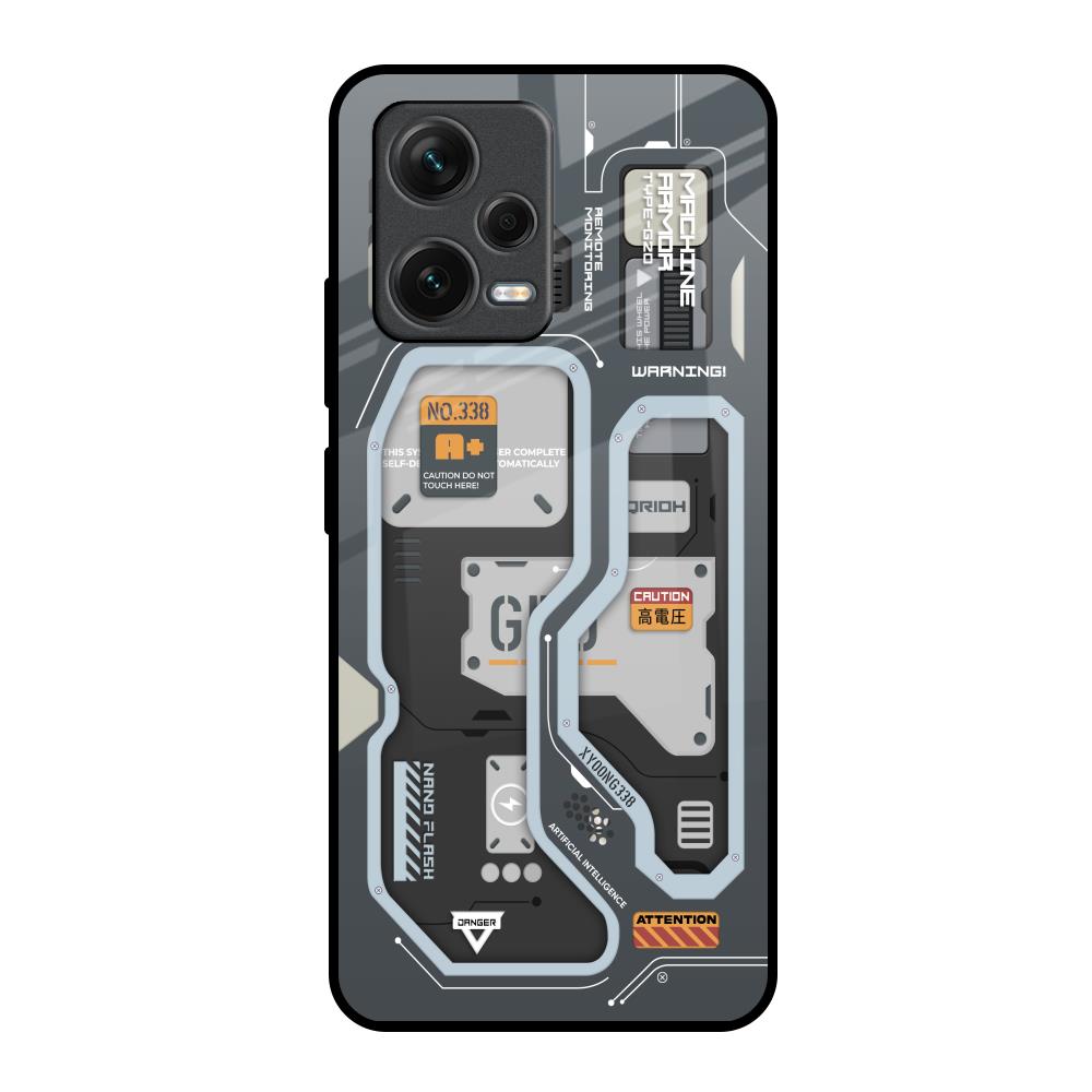 Retro Futuristic Redmi Note 12 5G Glass Back Cover Online
