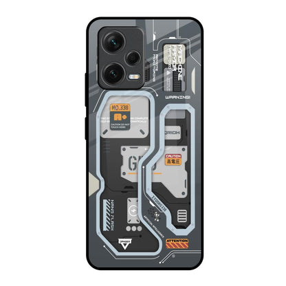 Retro Futuristic Redmi Note 12 5G Glass Back Cover Online