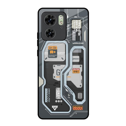 Retro Futuristic Motorola Edge 40 Glass Back Cover Online