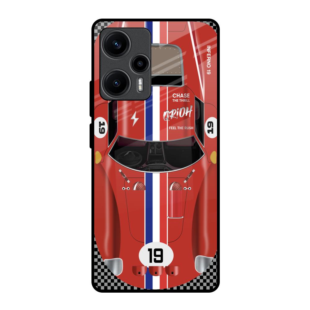 Racing Vintage Poco F5 5G Glass Back Cover Online