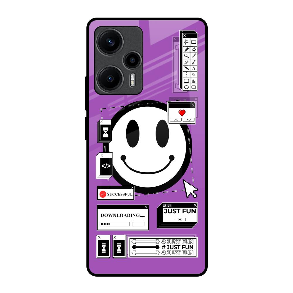 Code with Smile Poco F5 5G Glass Back Cover Online