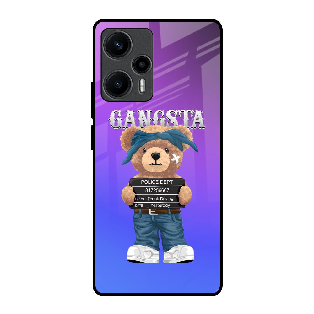 Gangsta Bear Poco F5 5G Glass Back Cover Online