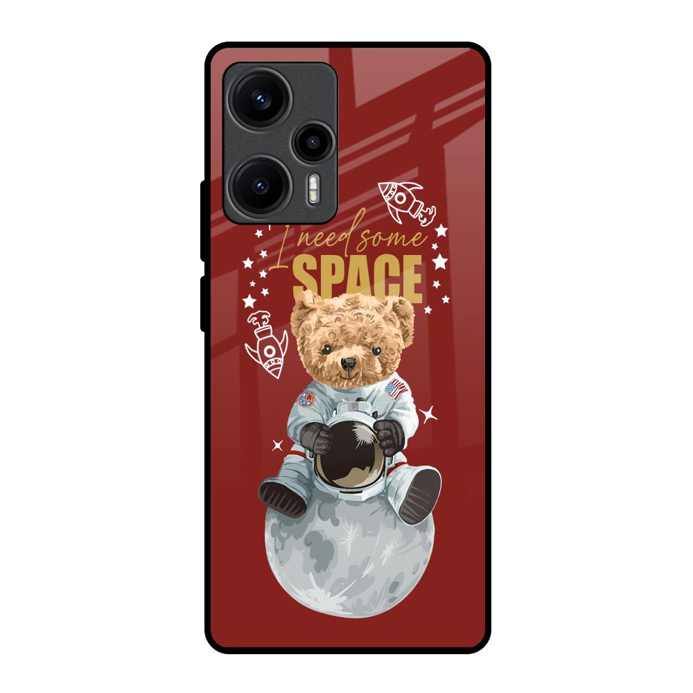 Astronaut Bear Poco F5 5G Glass Back Cover Online