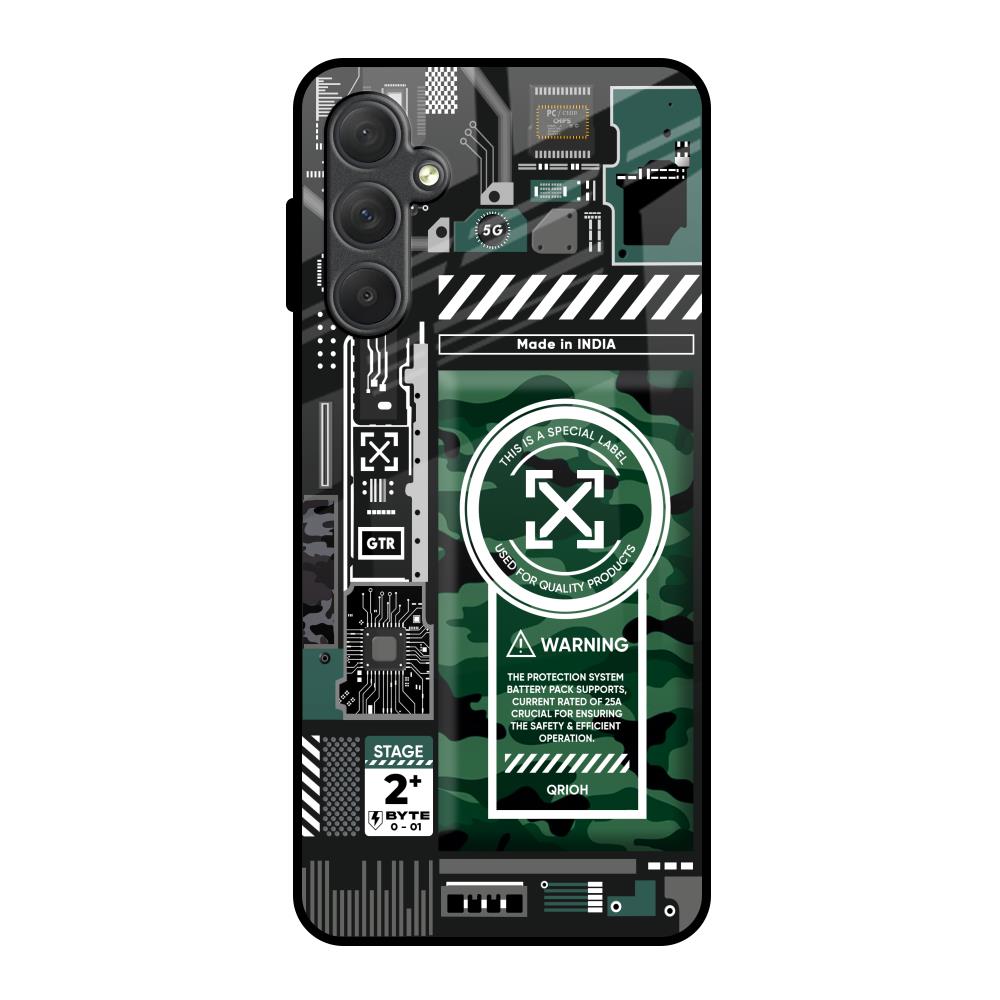 Green Camo Circuit Samsung Galaxy F54 5G Glass Back Cover Online