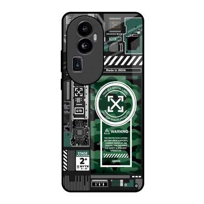 Green Camo Circuit Oppo Reno10 Pro Plus 5G Glass Back Cover Online
