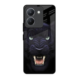 Angry Black Leopard Vivo Y36 Glass Back Cover Online