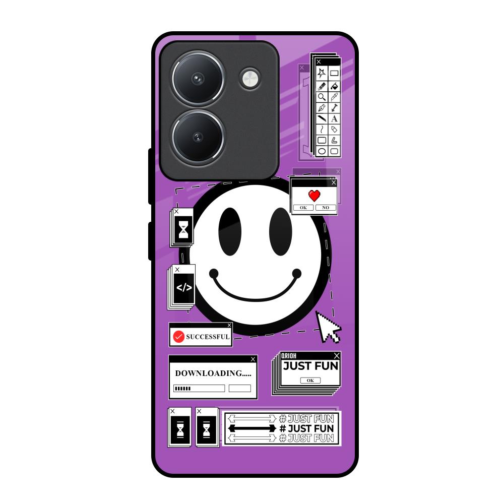 Code with Smile Vivo Y36 Glass Back Cover Online
