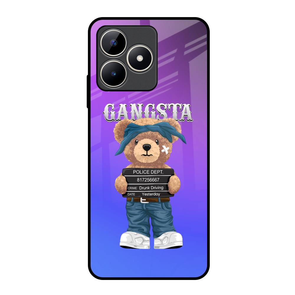 Gangsta Bear Realme C53 Glass Back Cover Online