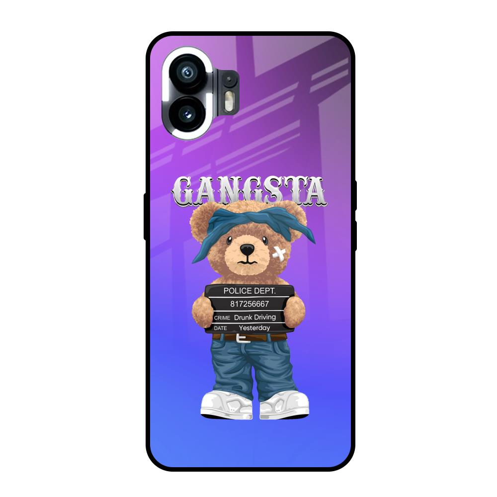 Gangsta Bear Nothing Phone 2 Glass Back Cover Online