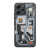 Retro Futuristic Redmi 12 Glass Back Cover Online