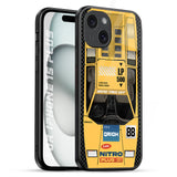 Yellow Racing Car iPhone 15 Plus Glass Back Cover Online