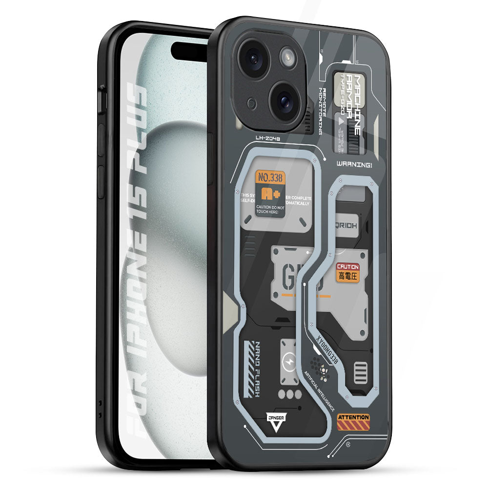 Retro Futuristic iPhone 15 Plus Glass Back Cover Online