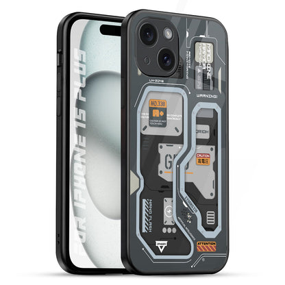 Retro Futuristic iPhone 15 Plus Glass Back Cover Online