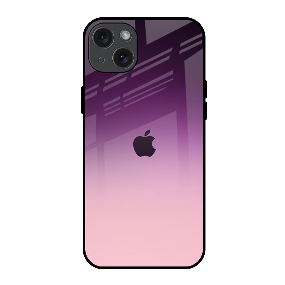 Purple Gradient Glass case for iPhone 15 Plus