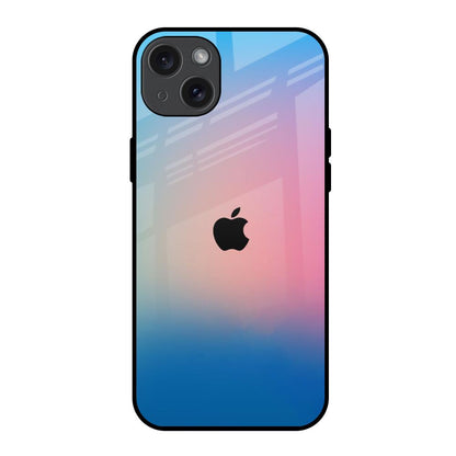 Blue & Pink Ombre Glass case for iPhone 15 Plus