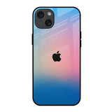 Blue & Pink Ombre Glass case for iPhone 15 Plus