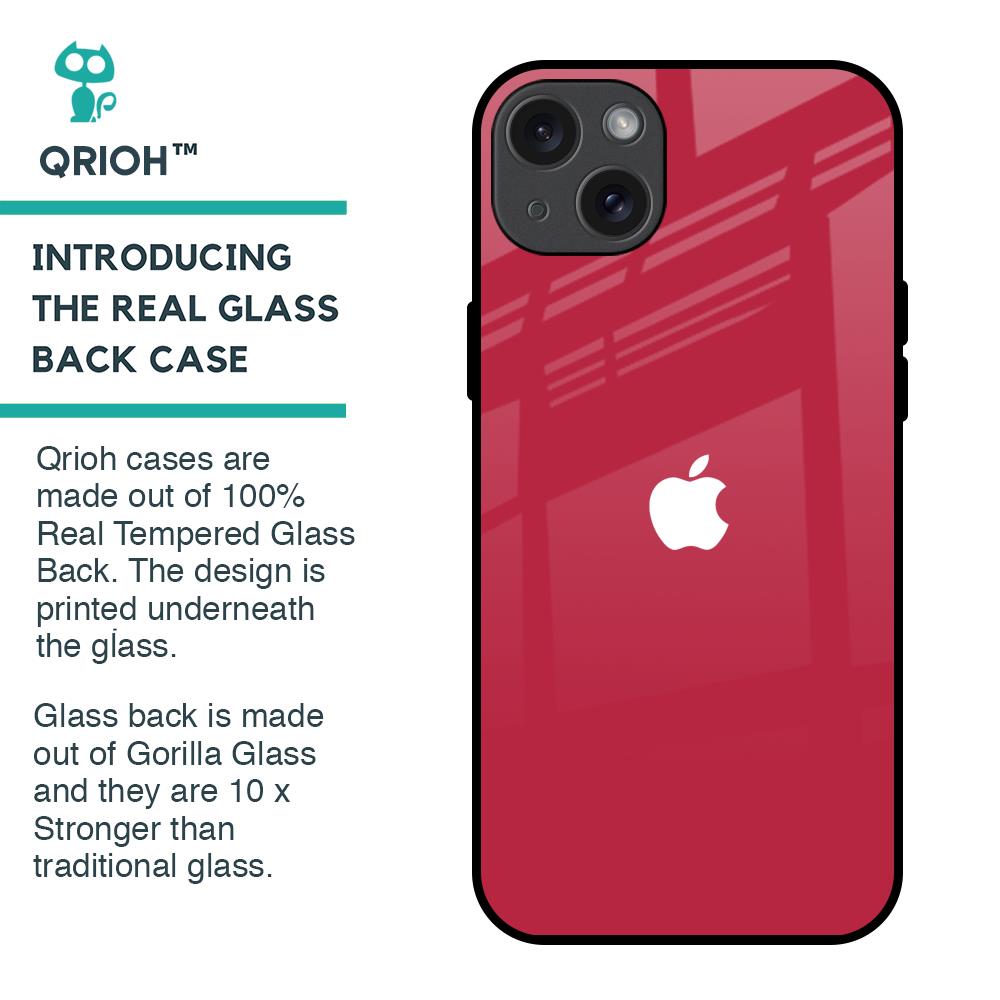 Solo Maroon Glass case for iPhone 15 Plus
