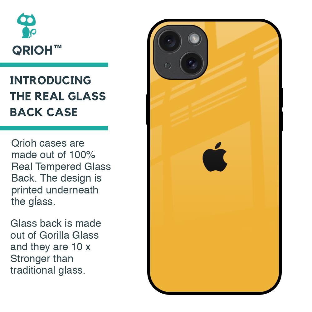 Fluorescent Yellow Glass case for iPhone 15 Plus